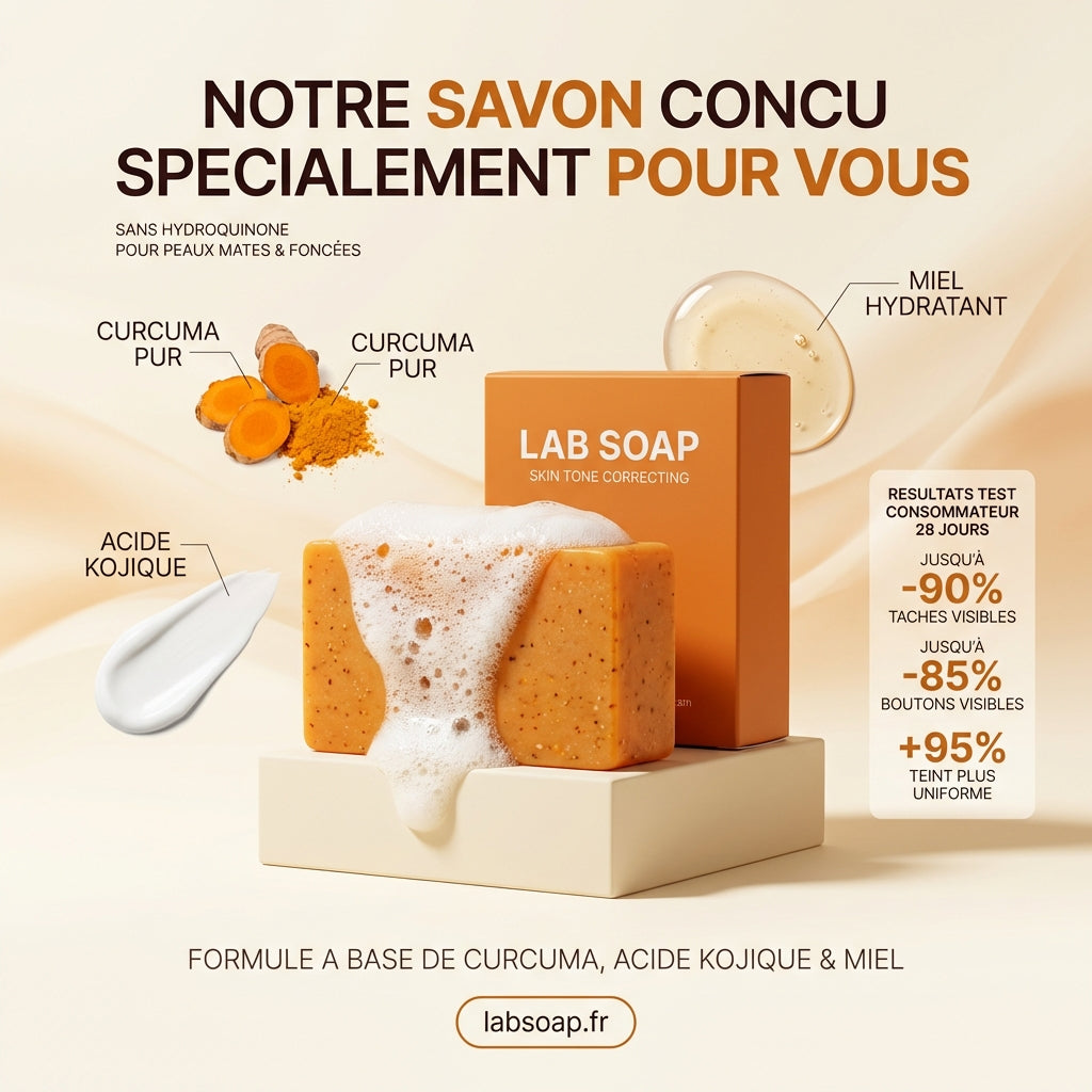 Savon Éclat au Curcuma — Teint Unifié & Peau Lumineuse