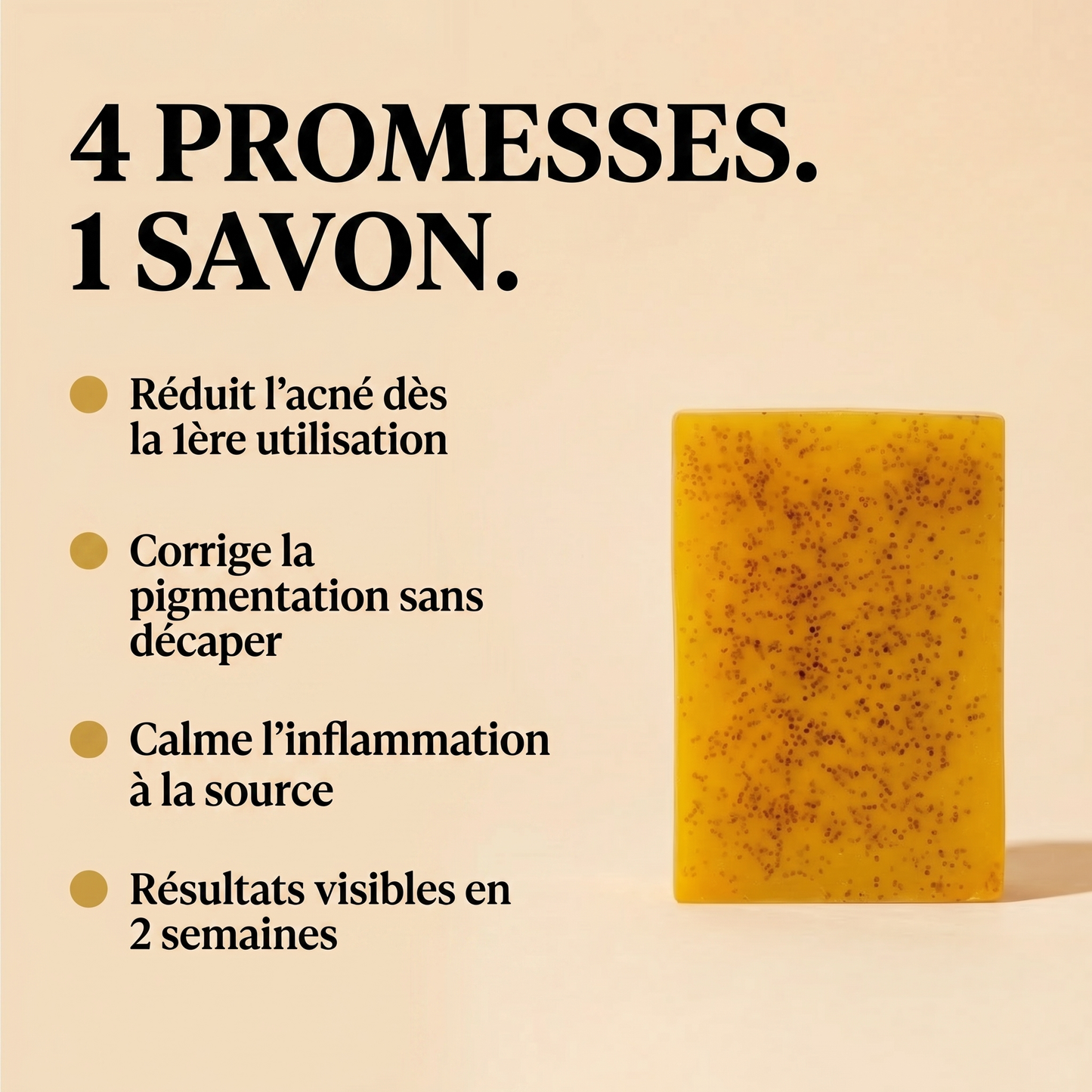 Savon Éclat au Curcuma — Réduit les taches et l'acné en seulement 2 semaines